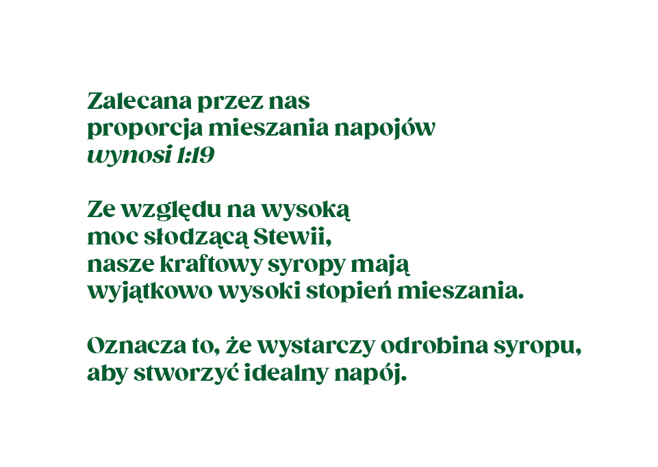 Zalecana proporcja mieszania to 1:19